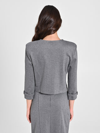 Giacca in Tessuto Spinato