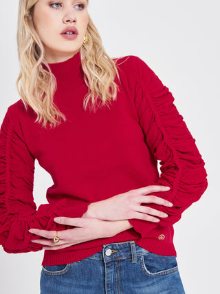 Lupetto Bordeaux con Arricci