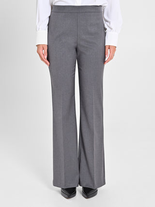 Pantaloni Mid Flared Grigio mélange