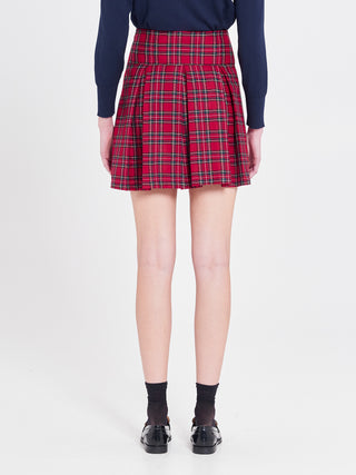 Minigonna in Tartan Rosso
