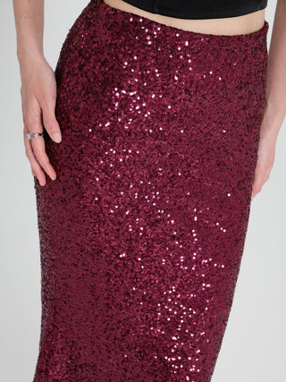 Gonna Longuette in Paillettes