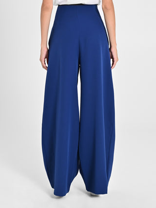 Pantaloni Wide Leg Blu Navy
