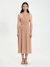 Abito midi in Viscosa  ECOVERO® Beige Biscotto