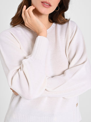 Maglioncino Lana Merino Extrafine Bianco