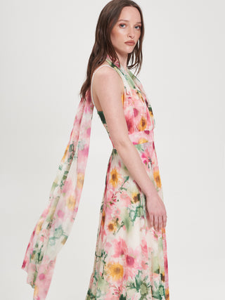 Abito Lungo con Nastri Multifunzione.