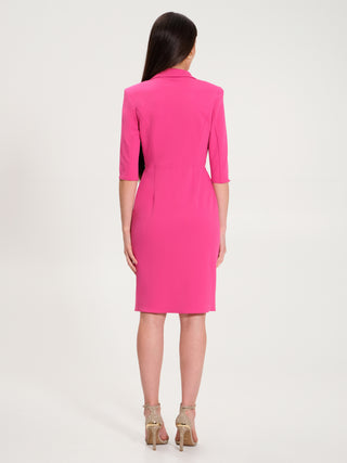 Abito Giacca con Cut-out Fuxia