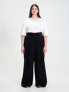 Pantaloni Palazzo Curvy in Cotone Nero