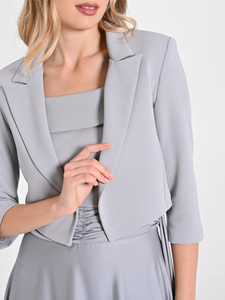 Giacca Corta in Scuba Mano Crepe