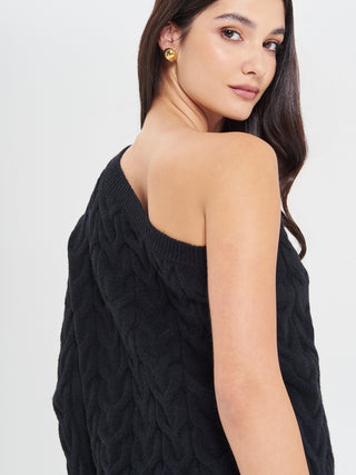 Maglioncino Off-the-Shoulder Nero