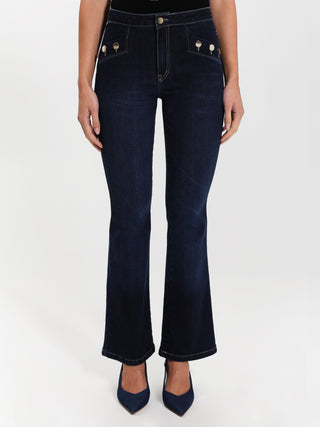 Jeans a Zampa 6 Bottoni