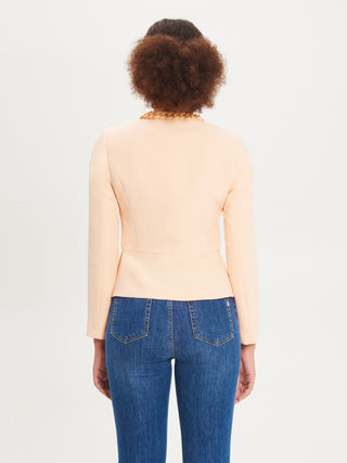 Giacca con Foulard in Tessuto Tecnico