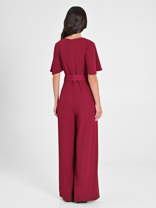 Tuta con Maniche ad Aletta Bordeaux