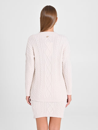 Maglione Bianco con Perle