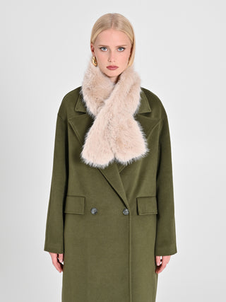 Collo effetto Pelliccia Beige