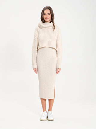 Maglione Crop Collo a Ciambella