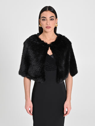 Giacca corta effetto Pellicciotto