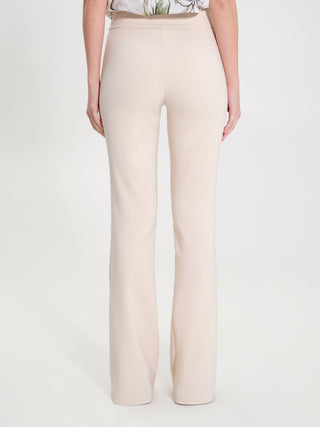 Pantaloni Flared in Tessuto Tecnico Beige