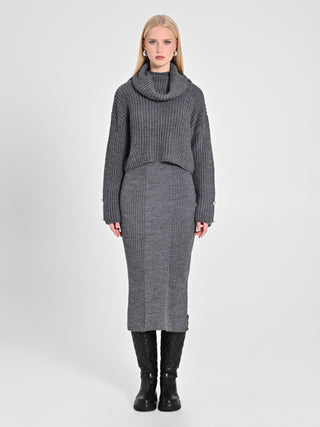 Maglia Boxy Grigio Scuro