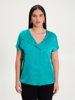Blusa Curvy in Raso
