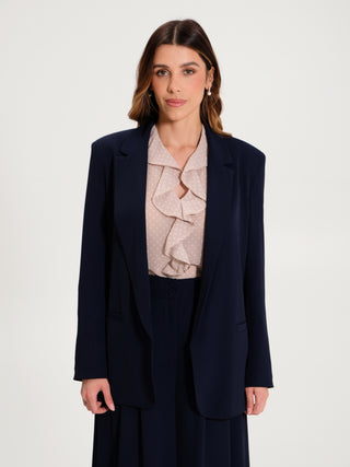 Giacca Aperta in Cadi Blu Navy