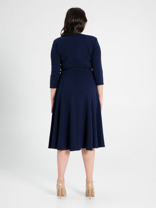 Abito Curvy Midi Blu