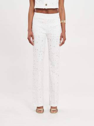 Pantaloni Flared in Denim