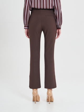 Pantaloni Marroni in Cadi Operato