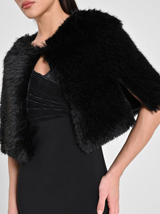 Giacca corta effetto Pellicciotto