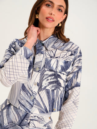 Overshirt stampa Botanica