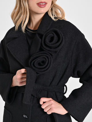 Cappotto Lungo con Rose
