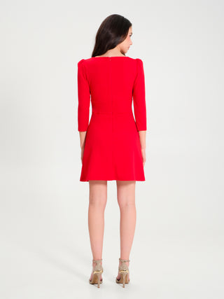 Abito Corto con Laccetti e Logo Fiore