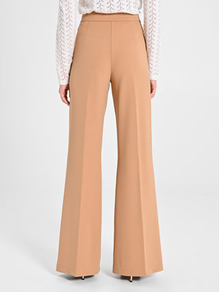 Pantaloni Palazzo con Bottoni Dorati