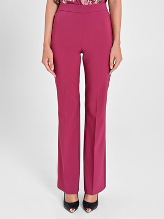 Pantaloni Flared in Tessuto Tecnico Bordeaux