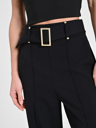 Pantaloni Neri Fibbia