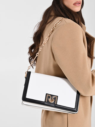 Borsa Black & White con Bordi a Contrasto