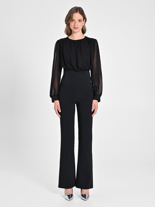 Pantaloni Flared Neri