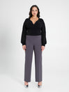 Pantaloni Curvy Grigio Scuro