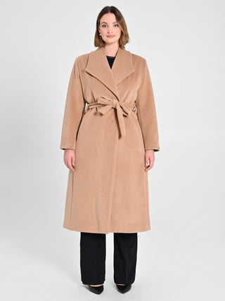 Cappotto Curvy Vestaglia Cammello