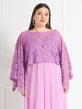 Mantella Coprispalle Rinascimento Curvy atelier in Pizzo Glitter