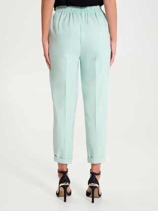 Pantaloni con Elastico in Tessuto Tecnico