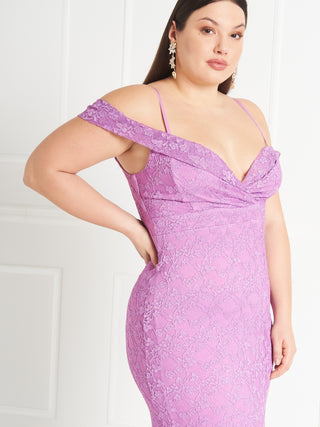 Abito Rinascimento Curvy atelier Pizzo All-Over