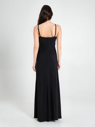 Abito Lungo in Cady Nero