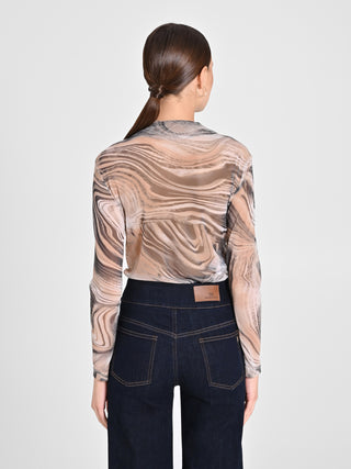 Maglia in Tulle Optical