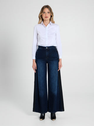Jeans Palazzo con Banda
