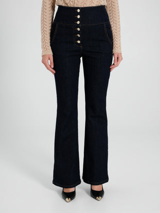 Jeans Flared a Vita Alta