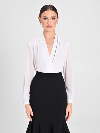 Blusa Bianca dettaglio Strass