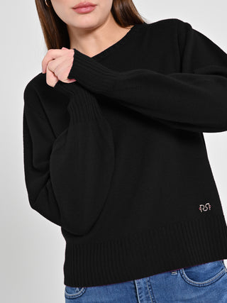 Maglioncino Lana Merino Extrafine Nero