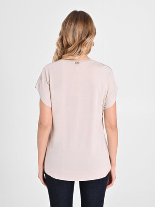 Blusa Envers Satin Beige