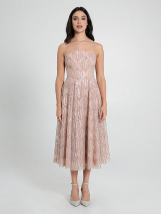 Abito Tulle Glitter Rosa