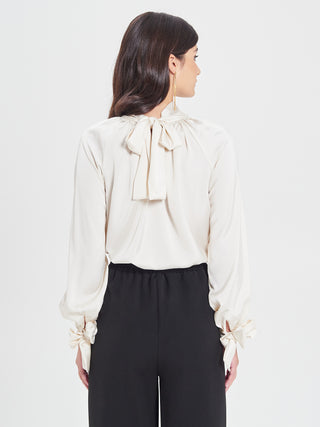 Blusa Panna con Fiocchi